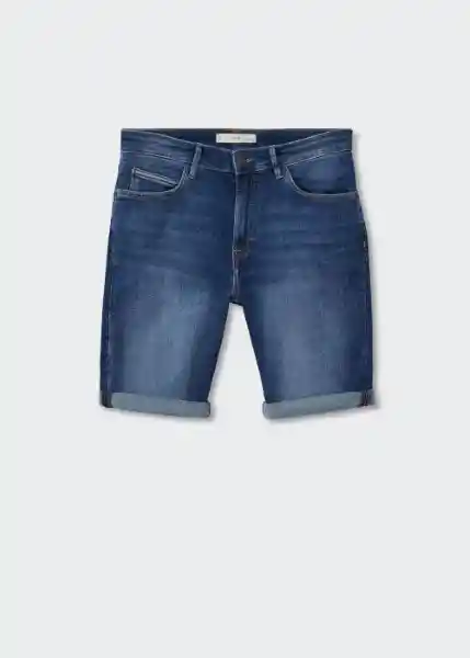 Short Rock Tejano Oscuro Talla 40 Hombre Mango