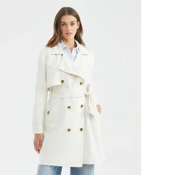 Chaqueta Trenchcoat Jacke Crudo Creme Claro Talla S Chevignon