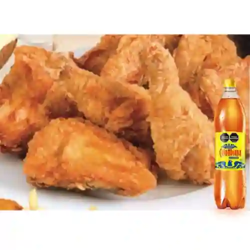 Pollo Broaster +gaseosa Postobon 1,5 Lts
