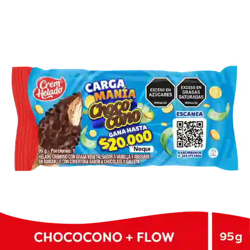 Promo 2025 Chocono Flow Crem Helado Vainilla Arequipe (95 Gr)