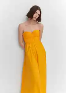 Vestido Rita Naranja Talla XL Mujer Mango