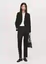 Blazer Americana Boreal Negro Talla 38 Mujer Mango