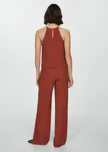 Pantalón Matilda Terracota Talla S Mujer Mango
