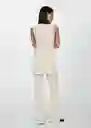 Pantalón Nicole Piedra Talla M Mujer Mango