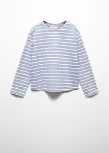 Camiseta Stripes Azul Talla 10 Niña Mango