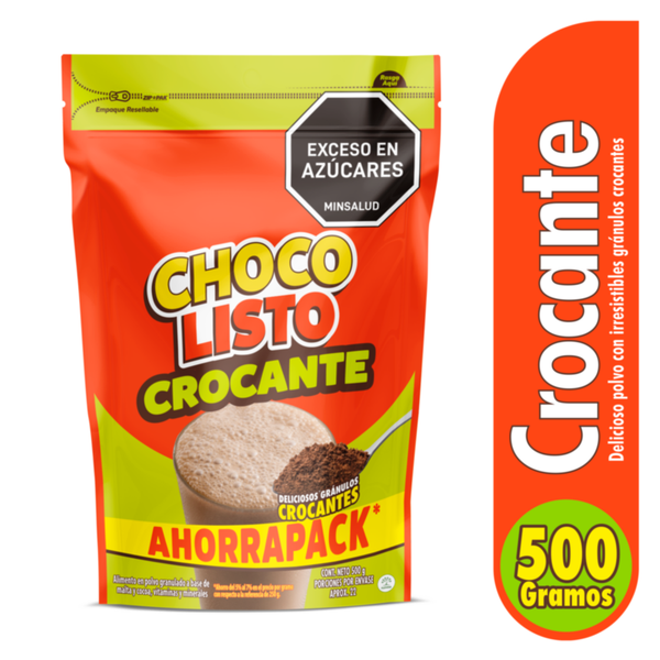 Chocolisto Leche Achocolatada Polvo Crocante 500g