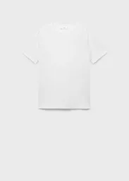 Camiseta Chals Blanco Talla XL Mujer Mango