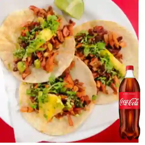 6 Tacos Mixtos para Compartir +Cocacola Org 1.25L