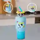 Vaso de Acero Serie Chicas Súper Poderosas Azul 900 mL Miniso