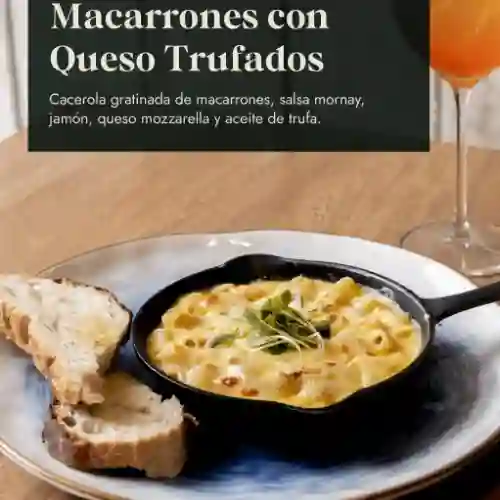 Macarrones con Queso Trufados