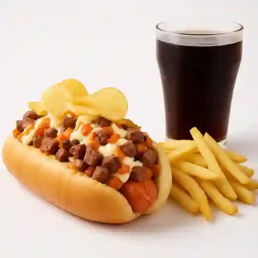 Combo de perro caliente con lomo