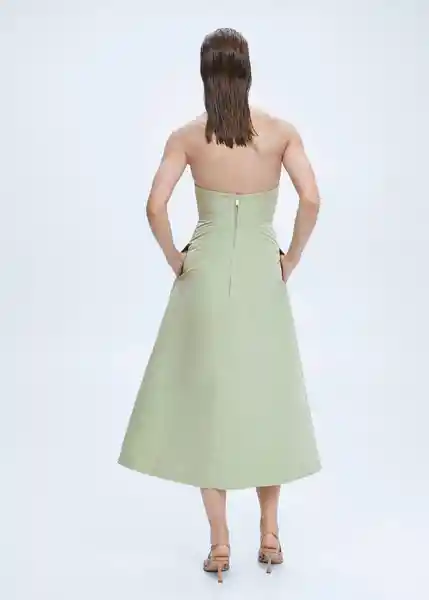 Vestido Lynn Verde Pastel Talla M Mujer Mango