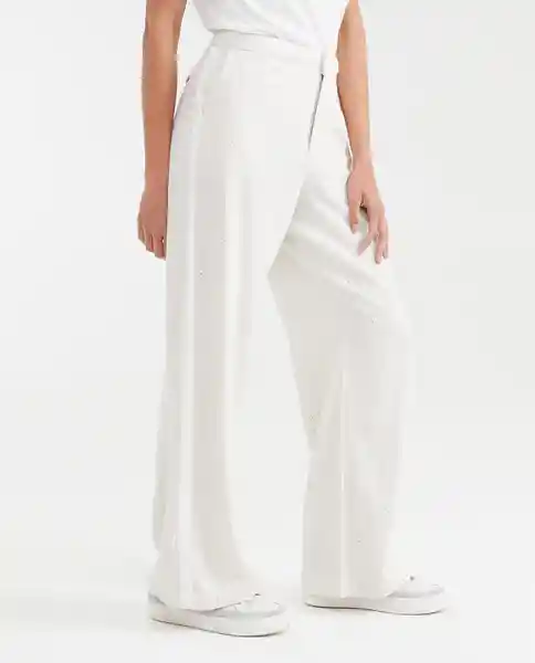Pantalón Striped Wide Leg Crudo Abedul Claro T 8 Chevignon