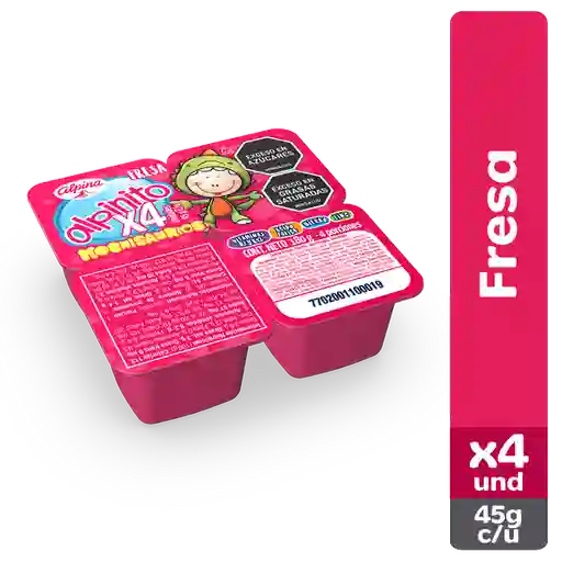 Alpinito Yogurt Tipo Petit Suisse Sabor a Fresa