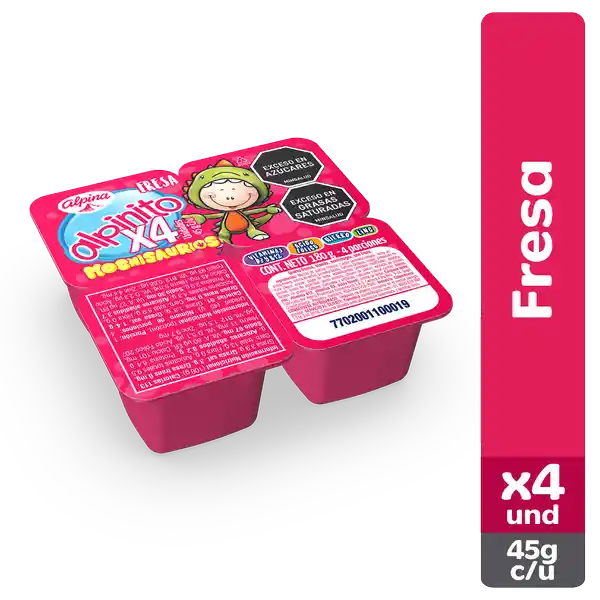 Alpinito Yogurt Tipo Petit Suisse Sabor a Fresa
