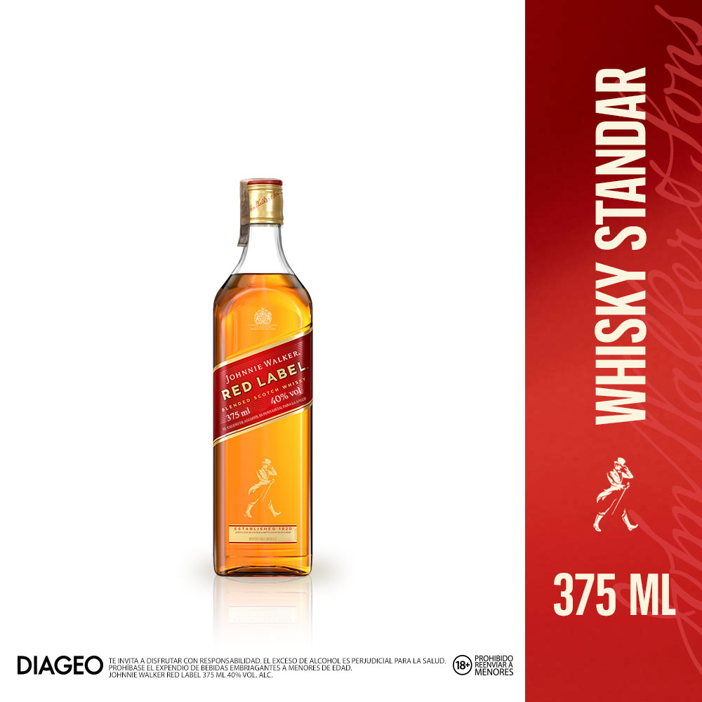 Johnnie Walker Whisky Escocés Red Label 375 ml