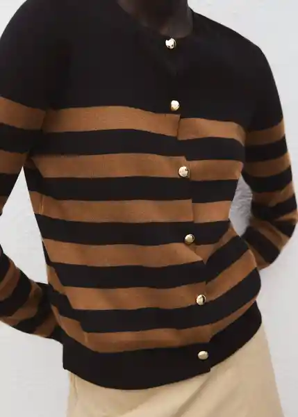 Cárdigan Luccapk Tabaco Talla S Mujer Mango