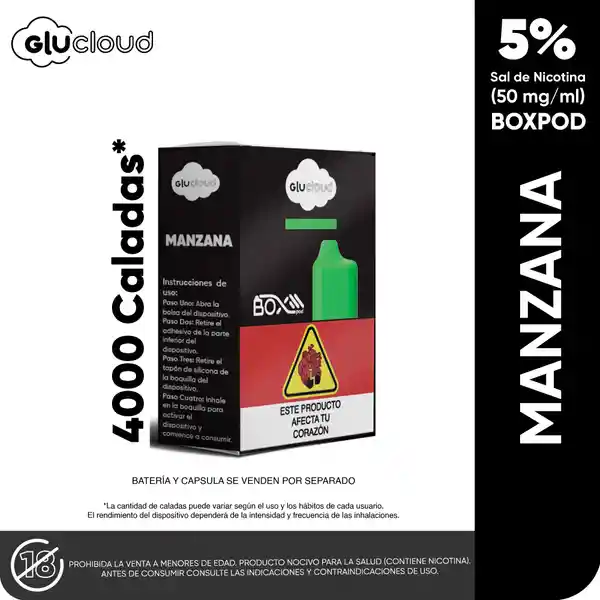Glucloud Pod Sour Apple / 4000 Puff
