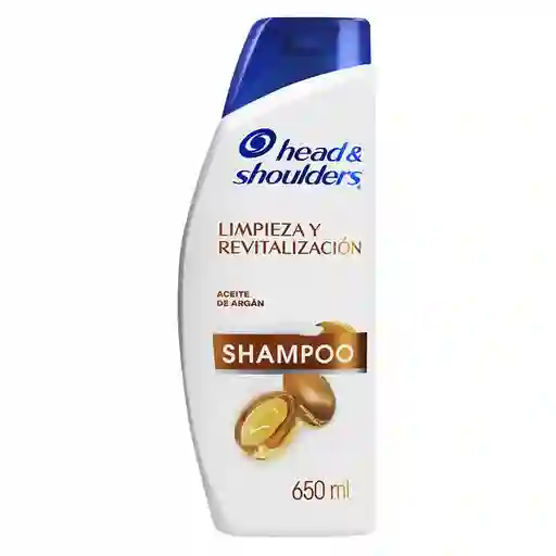 Head Shoulders Shampoo Limpieza y Revitalizacion Aceite de Argan