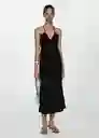 Vestido Martina Negro Talla 24 Mujer Mango