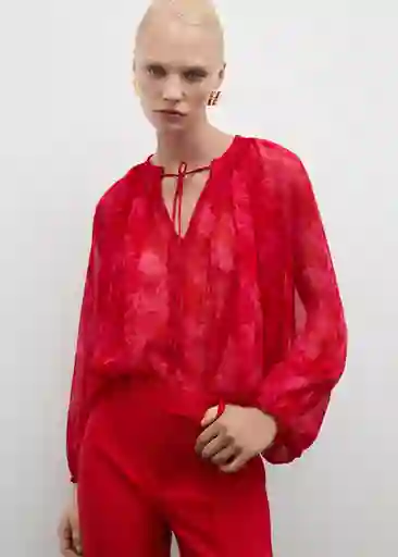 Blusa Virey Rojo Talla S Mujer Mango