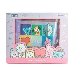 Bt21 Cuaderno Argollado Esfero Gel Stickers 80 Hojas