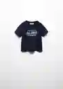 Camiseta Littlep Navy Talla 66 Niños Mango