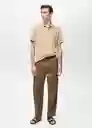Camiseta Polo Amberes Beige Talla M Hombre Mango