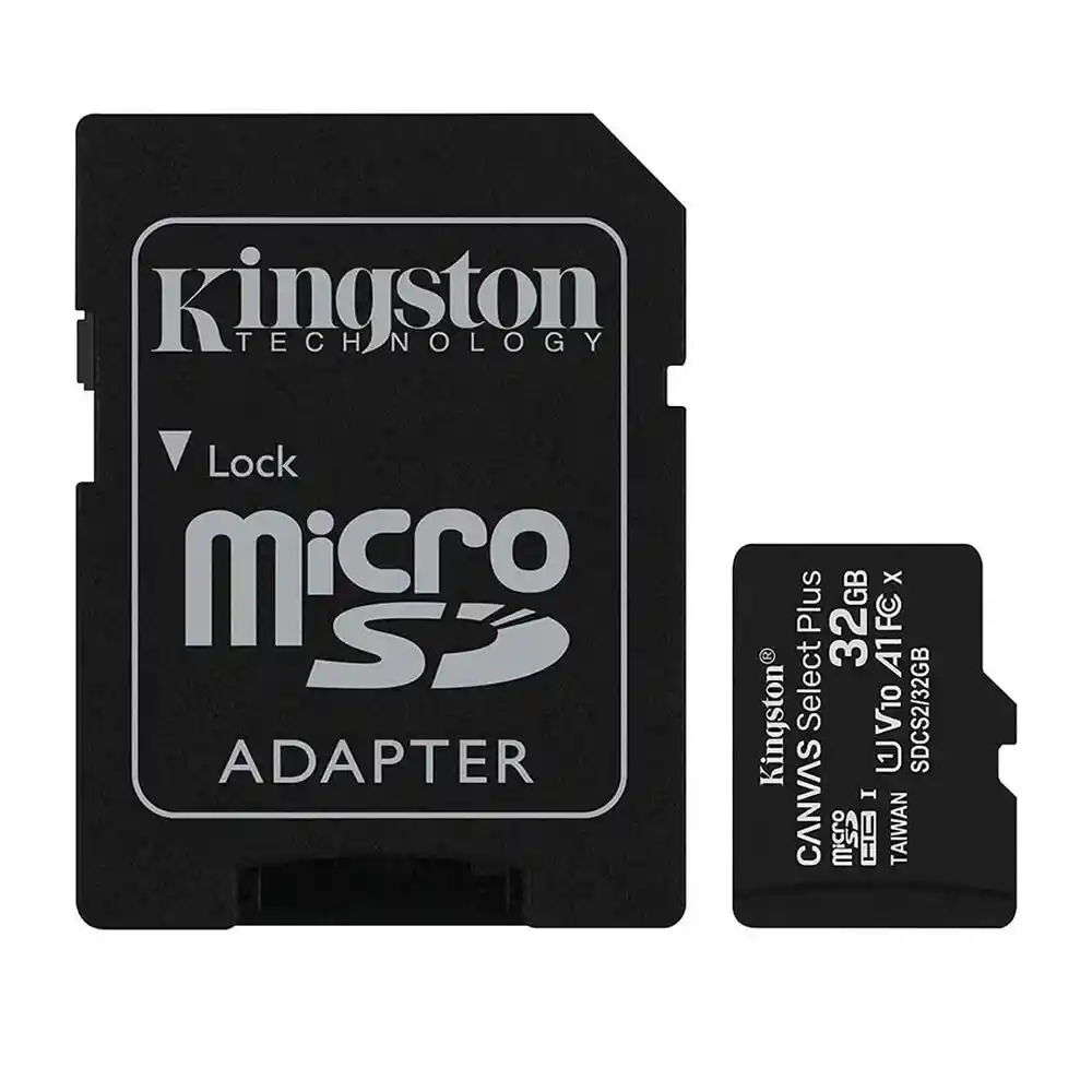 Kingston Memoria Micro SD de 32 Gigabytes Canvas Select Plus 
