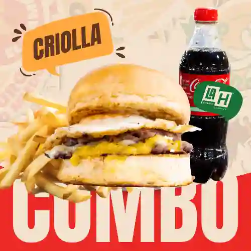 Combo Hamburguesa Criolla + Bebida