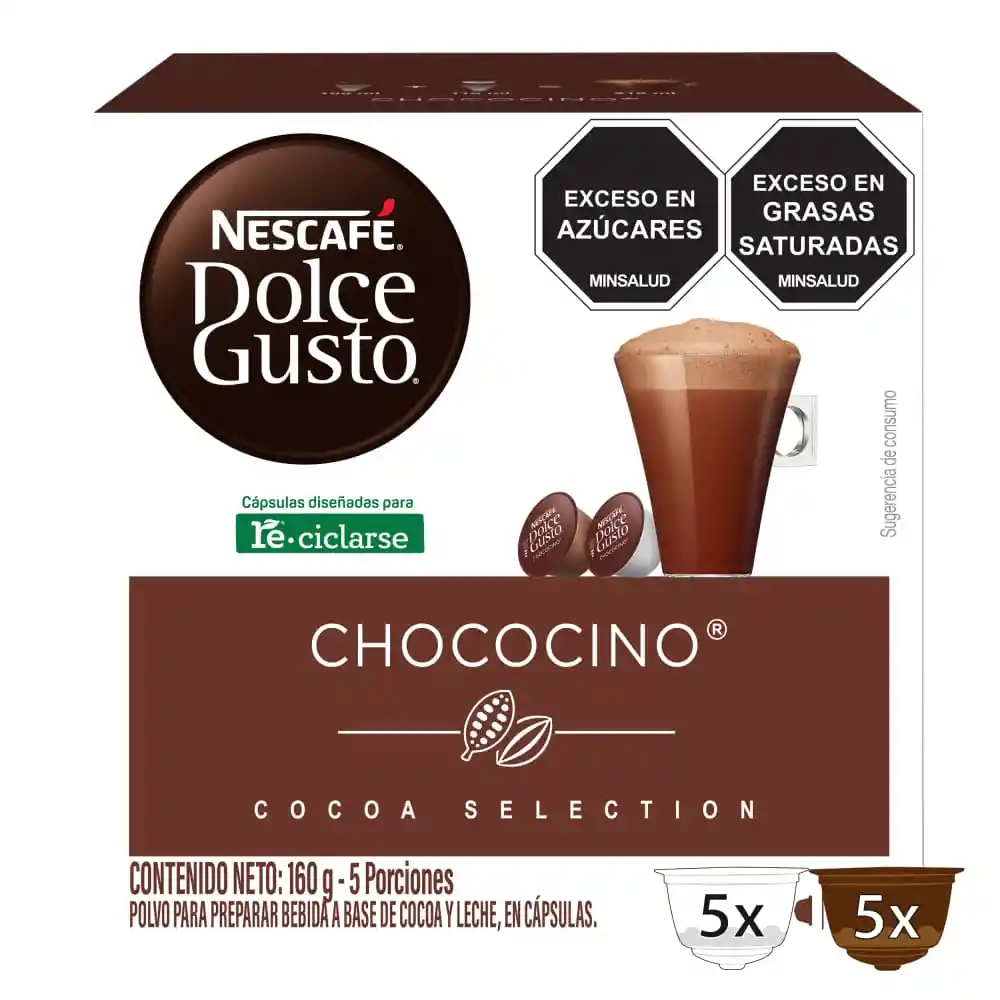 Cápsulas de Chocolate NESCAFÉ DOLCE GUSTO Chococino x 160g