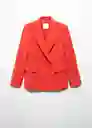 Blazer Americana Tempo Coral Talla L Mujer Mango