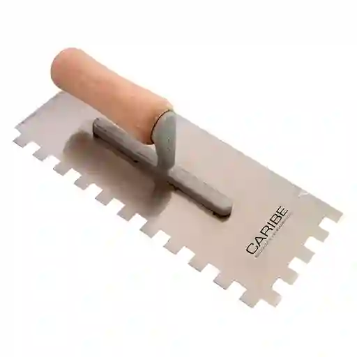Caribe Llana Profesional Dentada Madera 10 x 10 cm