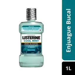 Listerine Enjuague Bucal Cool Mint Zero Alcohol Menta Suave