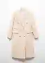 Abrigo Princess Beige Talla 24 Mujer Mango