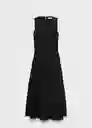 Vestido Peach Negro Talla XS Mujer Mango