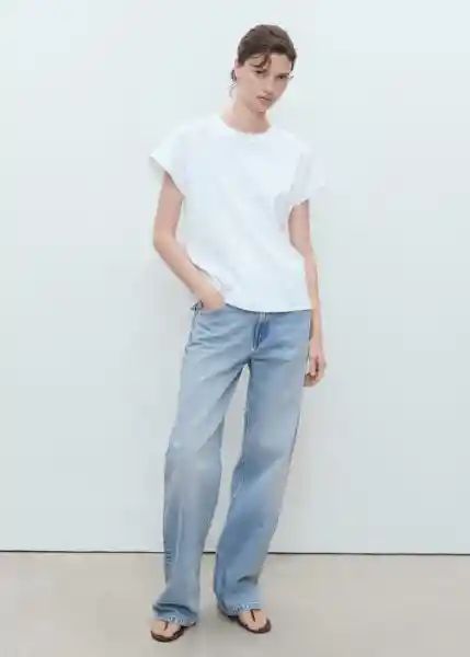 Camiseta Sevilla Blanco Talla M Mujer Mango