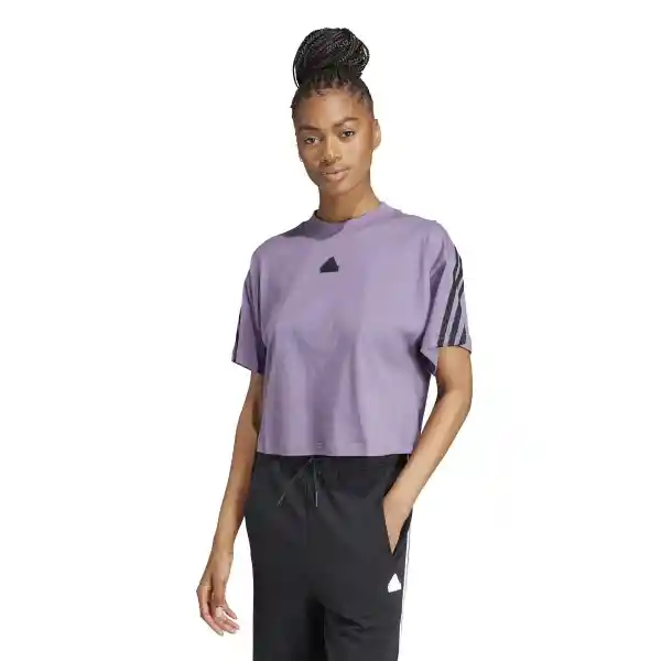 Adidas Camiseta W Fi 3S Tee Para Mujer Morado Talla M