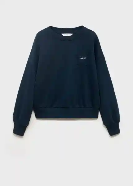 Buzo Sudadera Patch Navy Talla 12 Niñas Mango