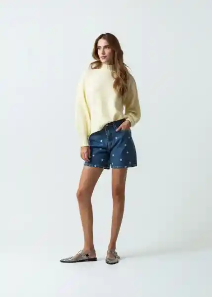 Suéter Tejido Mujer Amarillo Transparente Claro M Naf Naf