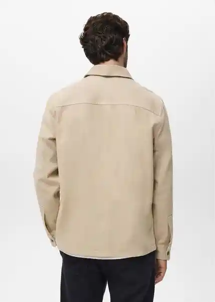 Sobrecamisa Jazz Beige Talla S Hombre Mango