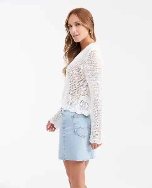 Cardigan Lace Crudo Porcelana Claro Talla M Chevignon