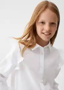 Camisa Carlota Blanco Talla 05 Niña Mango