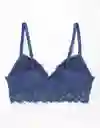 American Eagle Bralette Encaje Push up Naval Oscuro Talla M