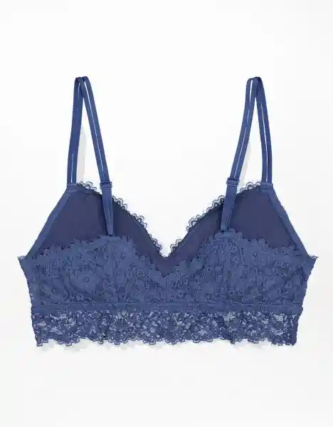 American Eagle Bralette Encaje Push up Naval Oscuro Talla M