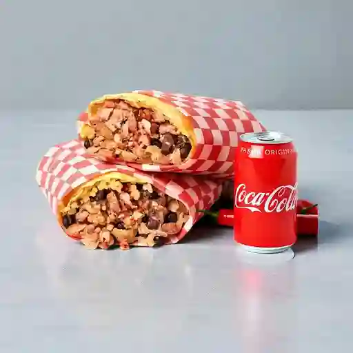 Combo Burritos Al Pastor +Cocacola Orig 330 ml