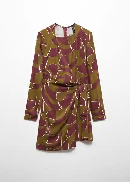 Vestido Madie Burdeos Talla S Mujer Mango