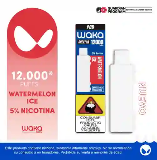 Waka Vapeador Creator Pod Sandia 5% 12 K