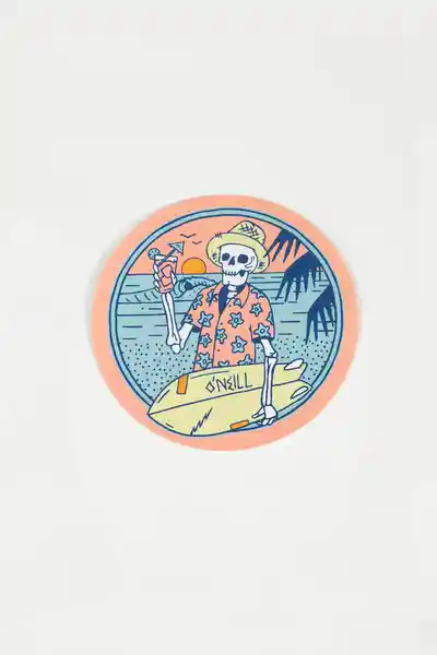 ONeill Sticker Circular Beach Bones Rosado Talla Única