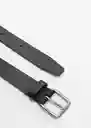 Cinturón Bolonia Negro Talla 91 Hombre Mango